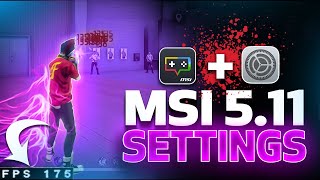 MSI 511 FREE FIRE AUTO HEADSHOT SETTINGS ⚙️ Bluestacks 5 [upl. by Cherish]