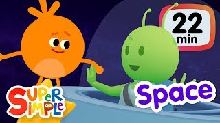 The Super Simple Show  Space  Kids Songs amp Cartoons About The Sun Planets Stars amp More [upl. by Kalasky]