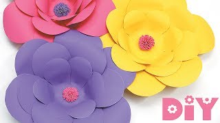 Como fazer FLOR DE PAPEL gigante  DIY para DECORAÇÃO [upl. by Sarita]