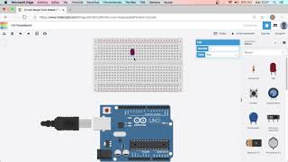 Autodesk Tinkercad Circuits  Led Parpadeante con Arduino UNO [upl. by Mohl]