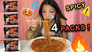 MUKBANG NOUILLES TRÈS PIQUANTES CHALLENGE 🥵 [upl. by Notsud]