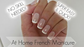 Easiest French Manicure Tutorial EVER [upl. by Eiznekcam]