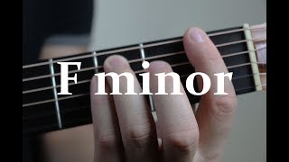 How to do Guitar Bar chords F minor [upl. by Putnam]