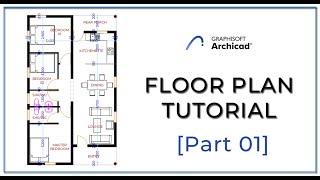 ArchiCAD 24  Floor Plan Tutorial Part 01 [upl. by Buerger76]