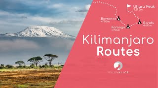 The Kilimanjaro Routes  An Overview  Climb Kilimanjaro 4K [upl. by Etteneg]