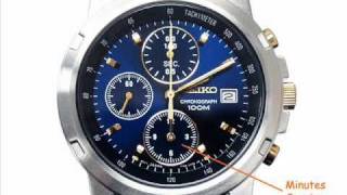 Simple Chronograph Operation Instructions Seiko SNDB05 [upl. by Ecinert]