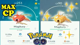 MAX CP AND SHINY MAGIKARP EVOLUTION [upl. by Adal]