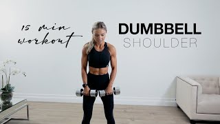 15 Minute SHOULDER WORKOUT at Home or the Gym with Dumbbells [upl. by Robins]