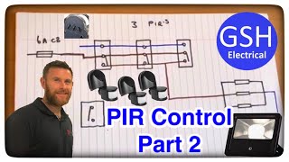 3 PIRs Lighting Control  Wiring Diagram Part 2 [upl. by Ahsenor959]