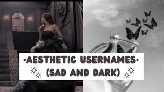 Aesthetic Usernames for Instagram  Sad and Dark Usernames  AESTHLOVE [upl. by Tay]