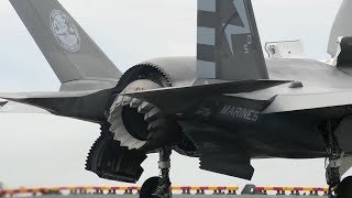 F35B Lightning II Vertical Landing and Takeoff Aboard the USS Wasp [upl. by Anstice32]