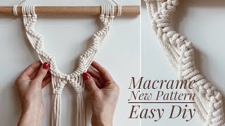 DIY Macrame New Pattern For Beginners  Łatwy wzór dla początkujących [upl. by Stillmann]