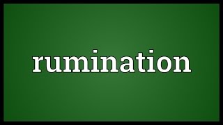 Rumination Meaning [upl. by Thilda]