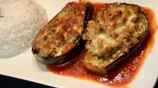 AUBERGINES FARCIES A LA VIANDE HACHEE  TROP BON [upl. by Schofield]