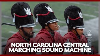 North Carolina Central University Marching Sound Machine  Percussion View [upl. by Harwill]