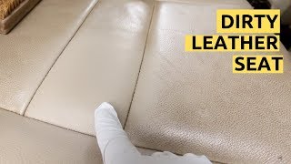 How To Clean ACTUAL Dirty Leather Car Seats [upl. by Oirobil]