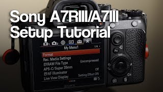 Sony A7IIIA7RIII Setup Tutorial 2018 [upl. by Ahsinan]