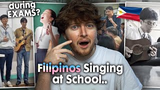 SINGING IN EXAMS Filipinos Singing in School Classrooms  Reaction [upl. by Ahsiniuq354]