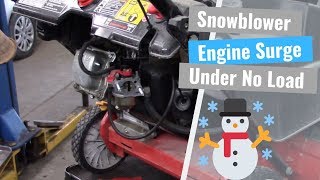 Snowblower Engine Surging [upl. by Kolivas735]