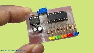 How to Make LED Chaser Using NE555 And CD4017 [upl. by Bel]