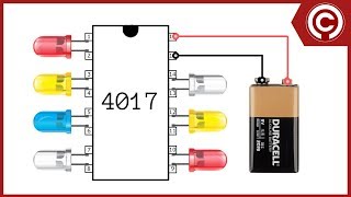 LED Chaser with only 4017 [upl. by Hoisch]