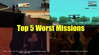 Top 5 Worst Missions In GTA San Andreas [upl. by Berget50]