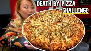 DEATH BY PIZZA EATING CHALLENGE in Boise Idaho RainaisCrazy West Side Pizza [upl. by Kal]