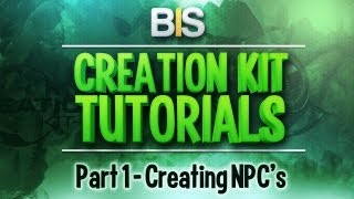 Skyrim Creation Kit Tutorials  Episode 1 Creating And Adding NPCs [upl. by Ellemrac1]