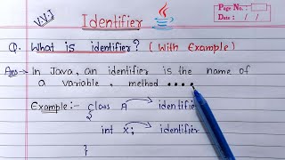 identifiers in java hindi  Learn Coding [upl. by Yerrot]