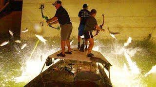 Bowfishing Below Barkley Dam with NASP Shooters [upl. by Onairotciv]