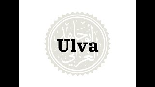 How to pronounce Ulva CORRECTLY [upl. by Trilly]