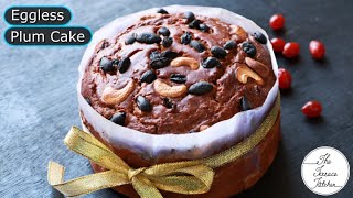 Christmas Special Eggless Plum Cake Recipe without Oven  Easy Plum Cake Recipe The Terrace Kitchen [upl. by Cornelie218]