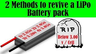 How to revive a LiPo Battery from below 300v  cell [upl. by Hooge]