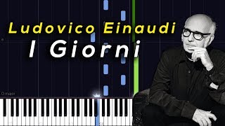 Ludovico Einaudi  I Giorni Synthesia Piano Tutorial [upl. by Ahsenauj]