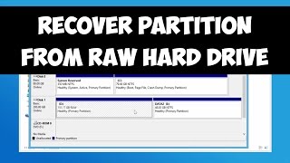 Recover partition from RAW hard drive [upl. by Einohpets]