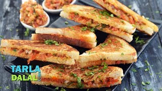 Quick Sandwich Recipe Veg Tava Sandwich Recipe by Tarla Dalal [upl. by Sipple]