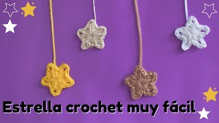 ⭐Estrella tejida a Crochet muy fácil🌟 ⭐Star woven to Crochet very easy [upl. by Lenrad731]