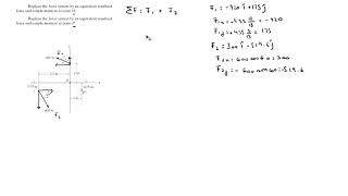 Replace the force system by an equivalent resultant force [upl. by Allissa]