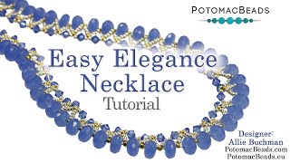 Easy Elegance Necklace  DIY Jewelry Making Tutorial by PotomacBeads [upl. by Gnilrits668]