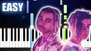 24kGoldn  Mood  EASY Piano TUtorial by PlutaX [upl. by Cookie238]