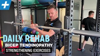 Bicep Tendinopathy Strengthening Exercises  Tim Keeley  Physio REHAB [upl. by Lorrin736]