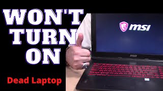 How to fix an MSI laptop that will not turn on [upl. by Llewop]