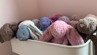 Jellycat bunny collection tour [upl. by Ahsanat]