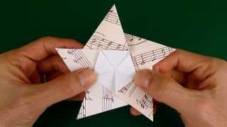 Folding a 5 Pointed Origami Star [upl. by Ferro]