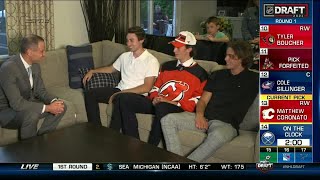 Hughes brothers react to Luke being selected by Devils [upl. by Forcier470]