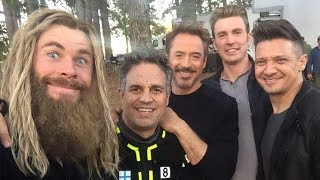 Avengers Endgame Cast Shares Epic BehindtheScenes Footage [upl. by Aicile]