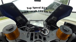 10  Yamaha R25 TopSpeed 2021  ECU Tuneboss [upl. by Lasko]