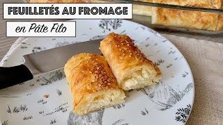 Recette  FEUILLETÉS AU FROMAGE  PÂTE FILO [upl. by Langley]