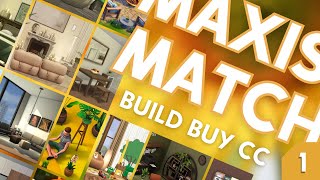 ★BEST MAXIS MATCH CC PACKS PART 1 ★  BuildBuy CC overview  The Sims 4 including download links [upl. by Xyno634]