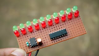 Invert LED chaser using CD4017 and NE555 IC [upl. by Ellerred788]